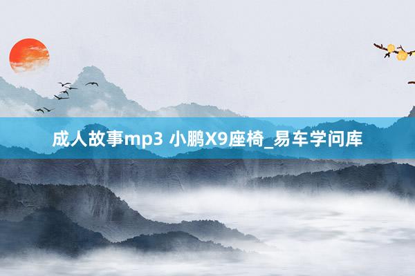成人故事mp3 小鹏X9座椅_易车学问库