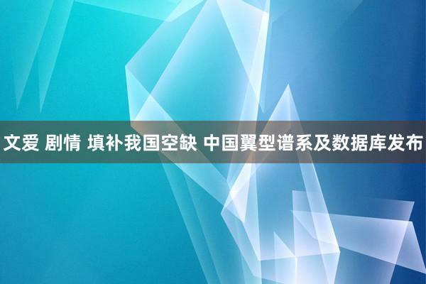 文爱 剧情 填补我国空缺 中国翼型谱系及数据库发布
