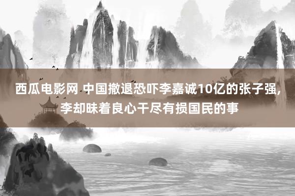 西瓜电影网 中国撤退恐吓李嘉诚10亿的张子强， 李却昧着良心干尽有损国民的事
